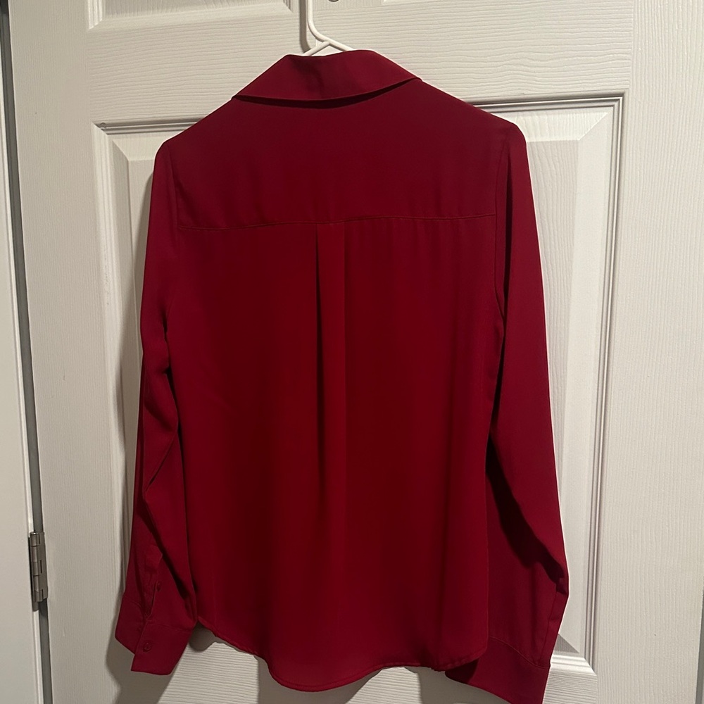 Express Deep Red Button Down Shirt - image 4